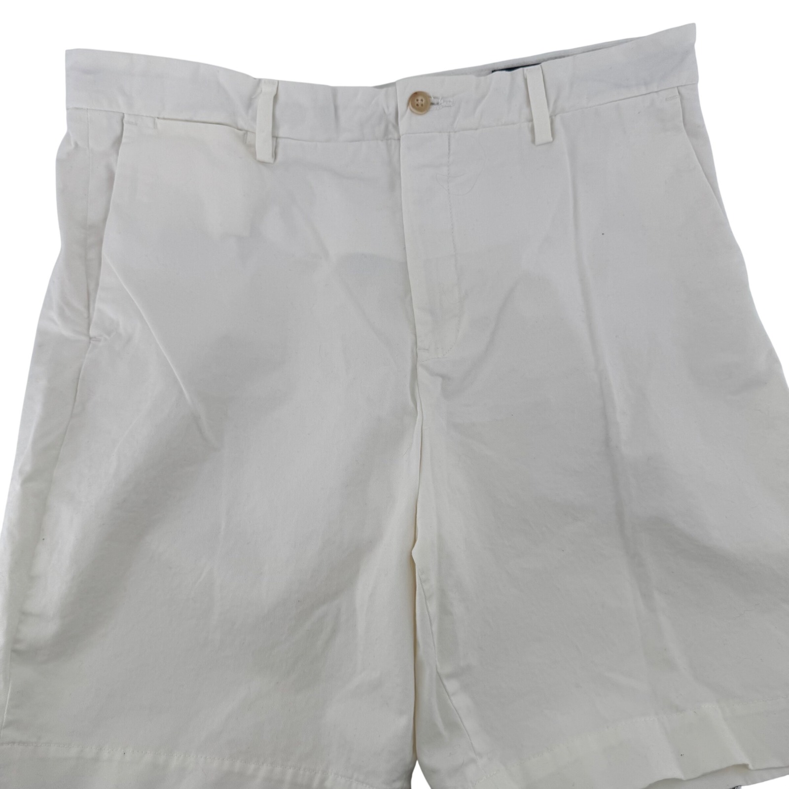 Polo Ralph Lauren Chino Shorts Mens 35 White Stretch Classic Fit Cotton Blend